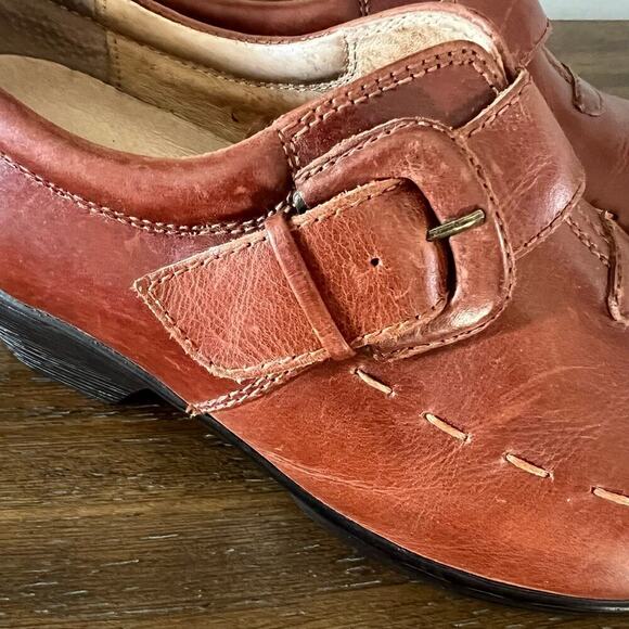 Sanita Professional Nicky Suze Brown Leather Clogs with Buckle- Size EU 38 US 7 - Picture 11 of 11